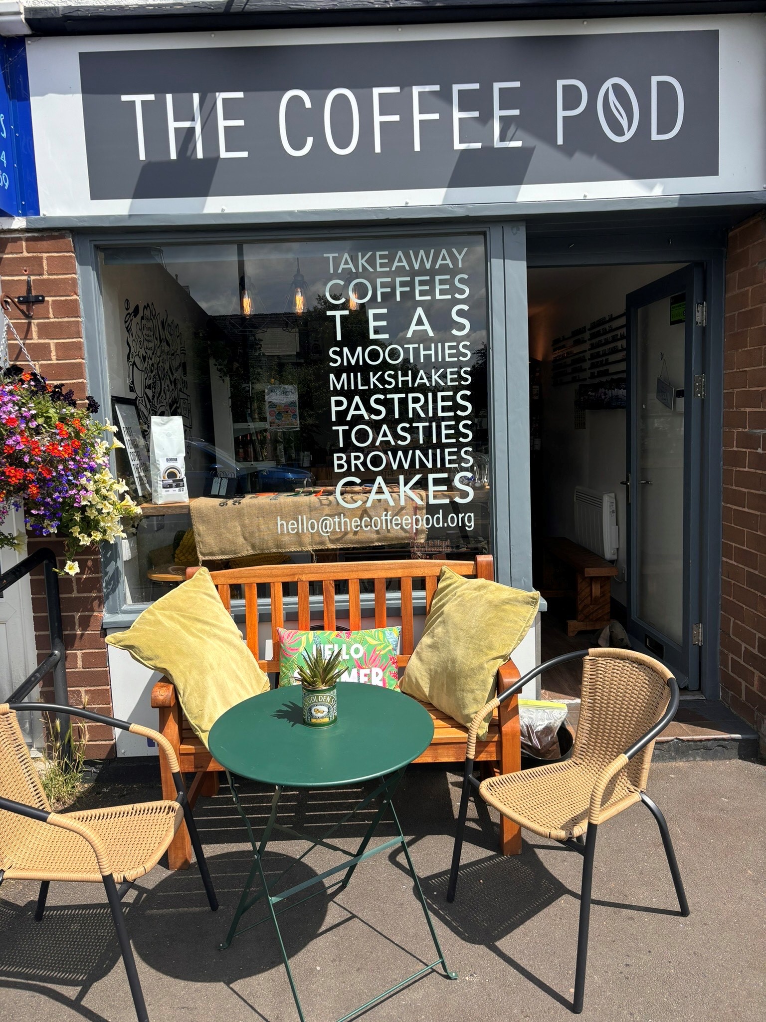 The Coffee Pod shopfront on Sim Balk Lane, Bishopthorpe